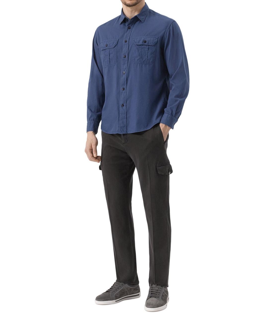 KITON Черные хлопковые повседневные брюки, фото 2