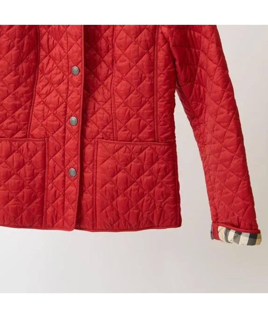 BURBERRY Красная полиэстеровая куртка, фото 4