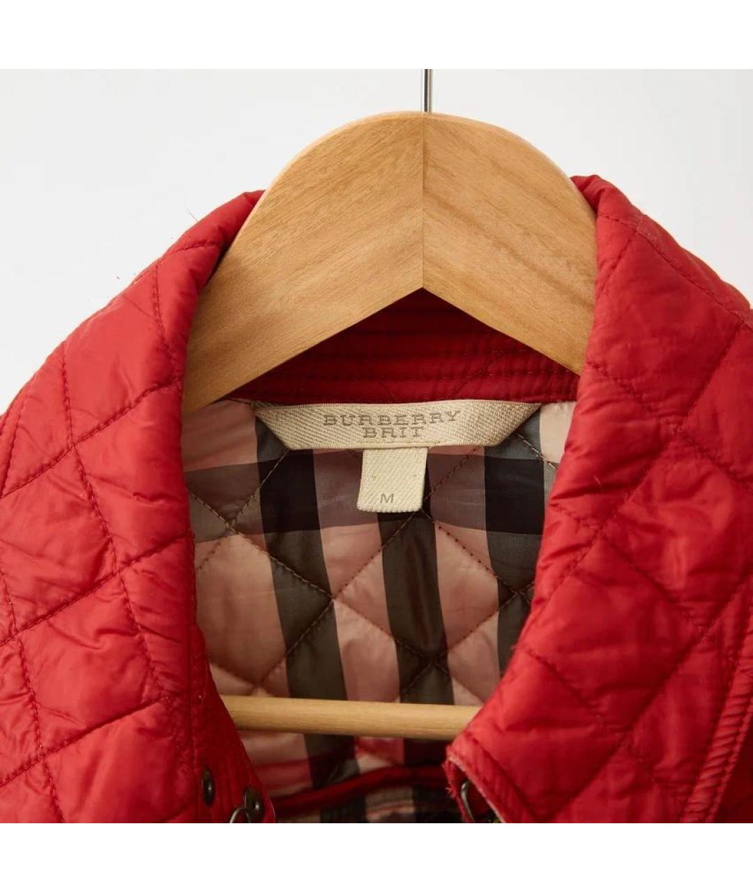 BURBERRY Красная полиэстеровая куртка, фото 3