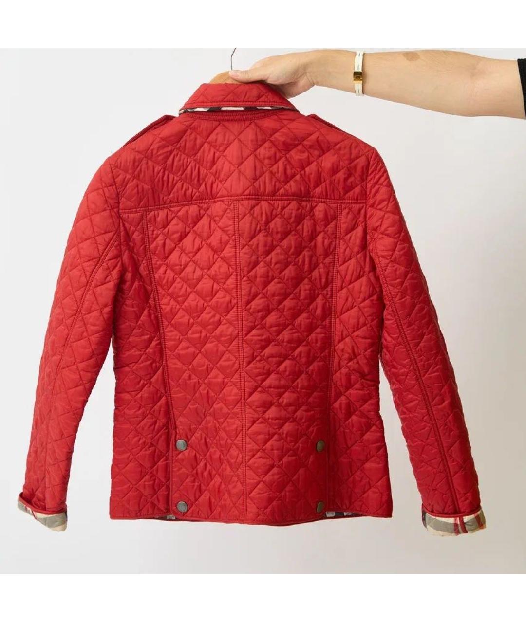 BURBERRY Красная полиэстеровая куртка, фото 2