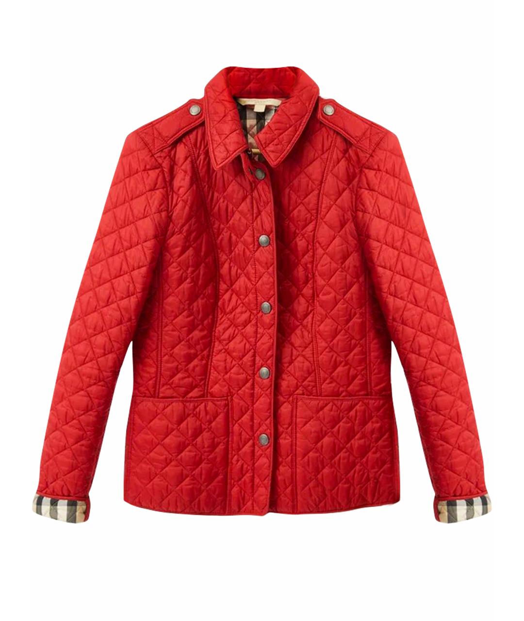 BURBERRY Красная полиэстеровая куртка, фото 1