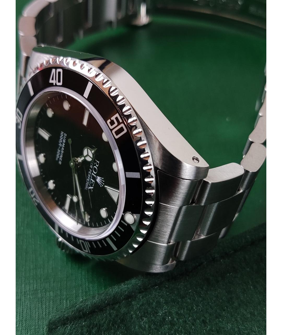 ROLEX Черные стальные часы, фото 4