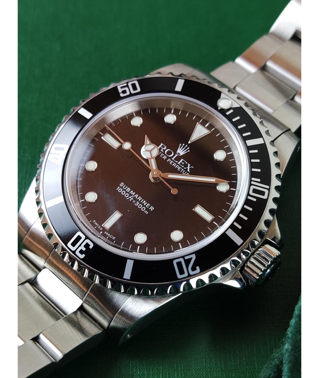 ROLEX Черные стальные часы, фото 3