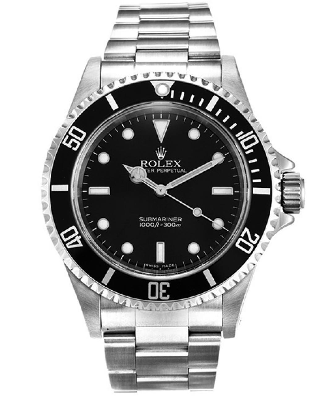 ROLEX Черные стальные часы, фото 1