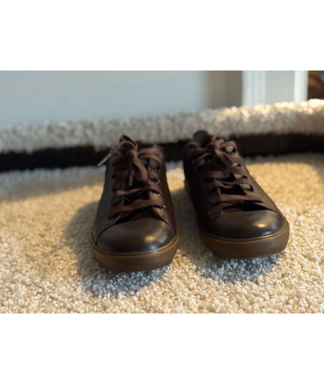 UGG AUSTRALIA Коричневые кожаные кеды, фото 2