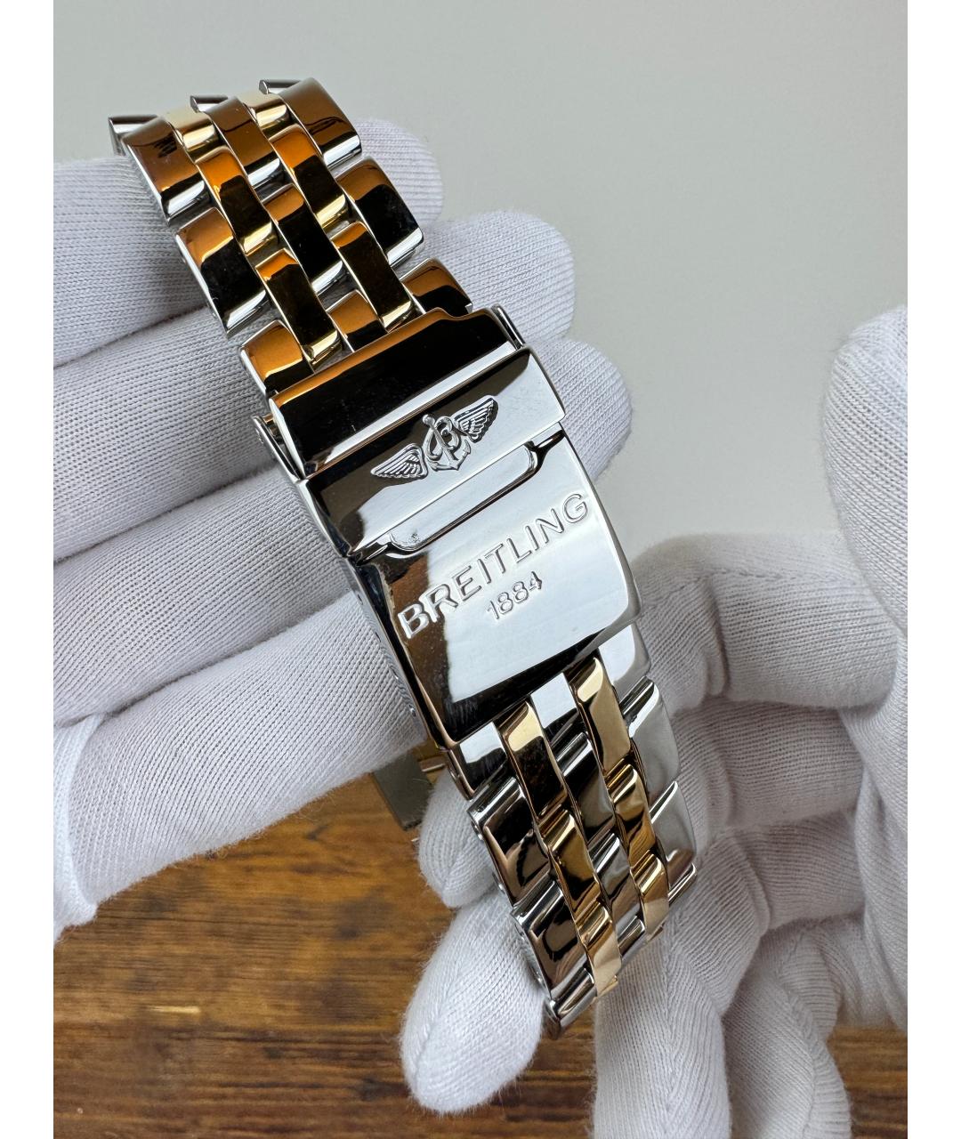 BREITLING Черные часы из золота и стали, фото 8