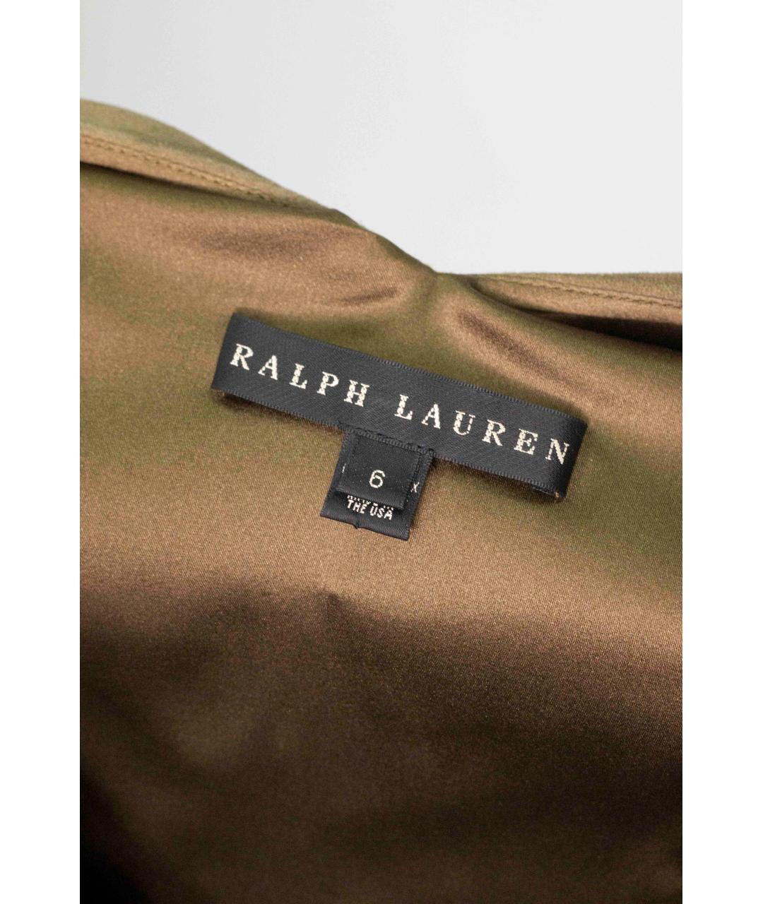 RALPH LAUREN Зеленый кожаный сарафан, фото 3