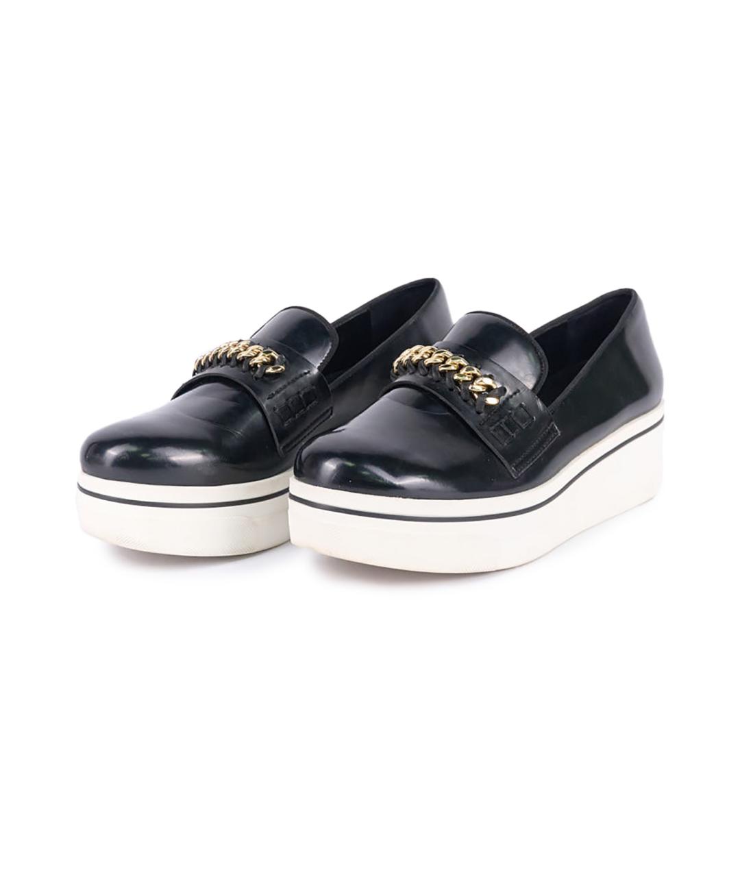 STELLA MCCARTNEY Черные кожаные слипоны, фото 5