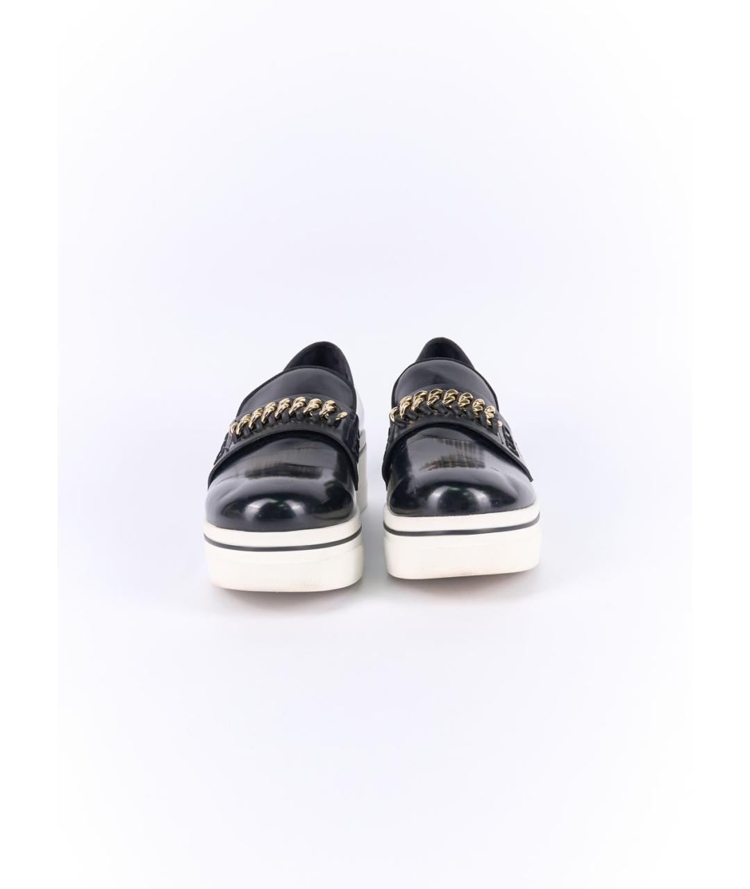 STELLA MCCARTNEY Черные кожаные слипоны, фото 2