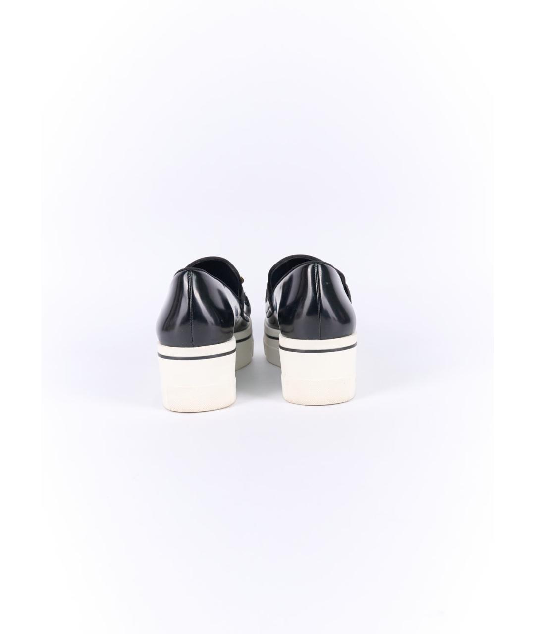 STELLA MCCARTNEY Черные кожаные слипоны, фото 4