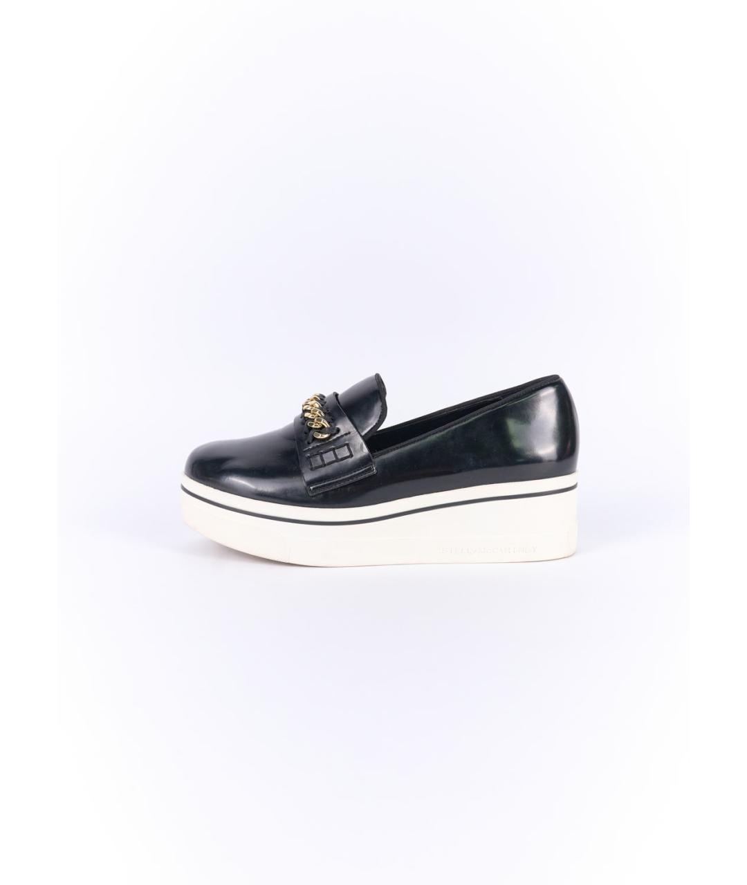 STELLA MCCARTNEY Черные кожаные слипоны, фото 6