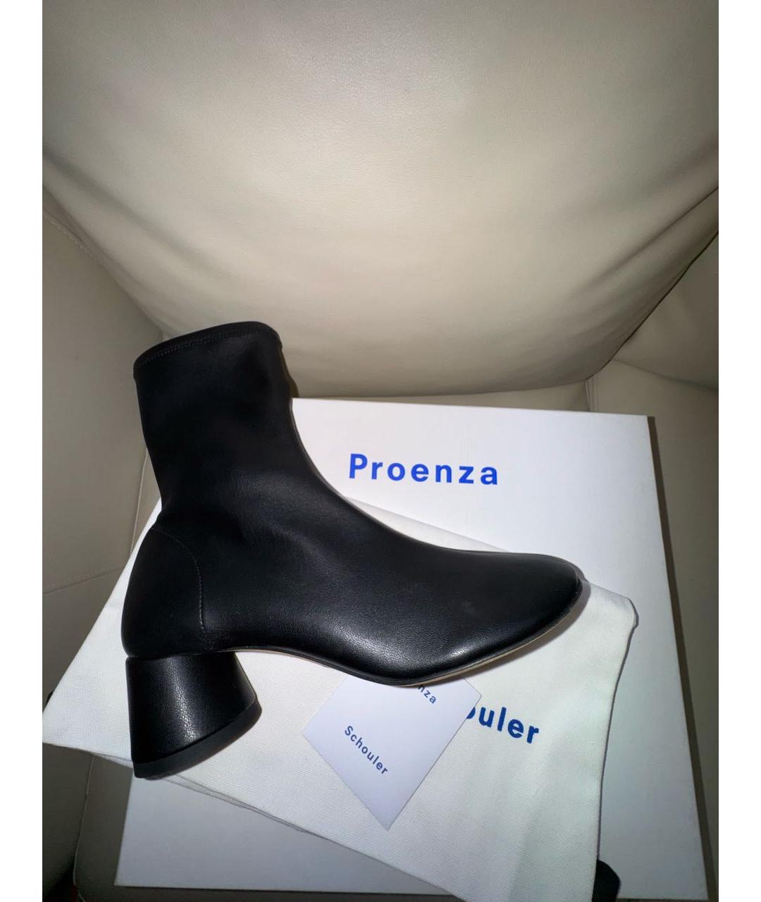 PROENZA SCHOULER Черные кожаные ботильоны, фото 7