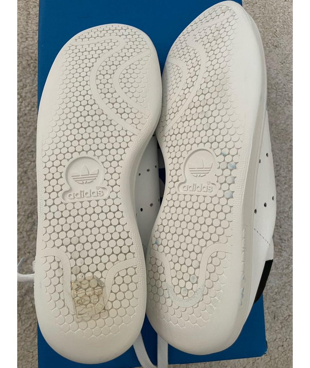 BALENCIAGA Белые кожаные кроссовки, фото 5