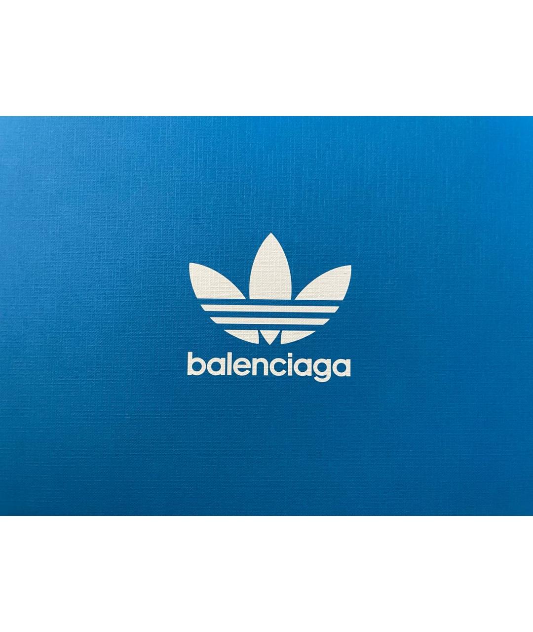 BALENCIAGA Белые кожаные кроссовки, фото 8