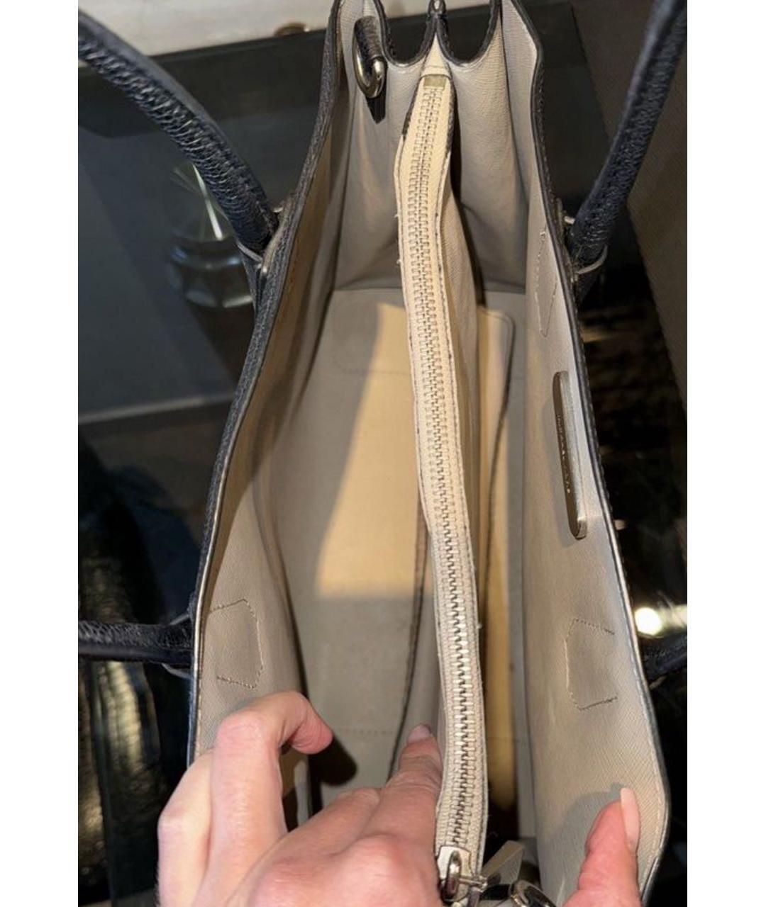 MICHAEL KORS Черная кожаная сумка с короткими ручками, фото 4