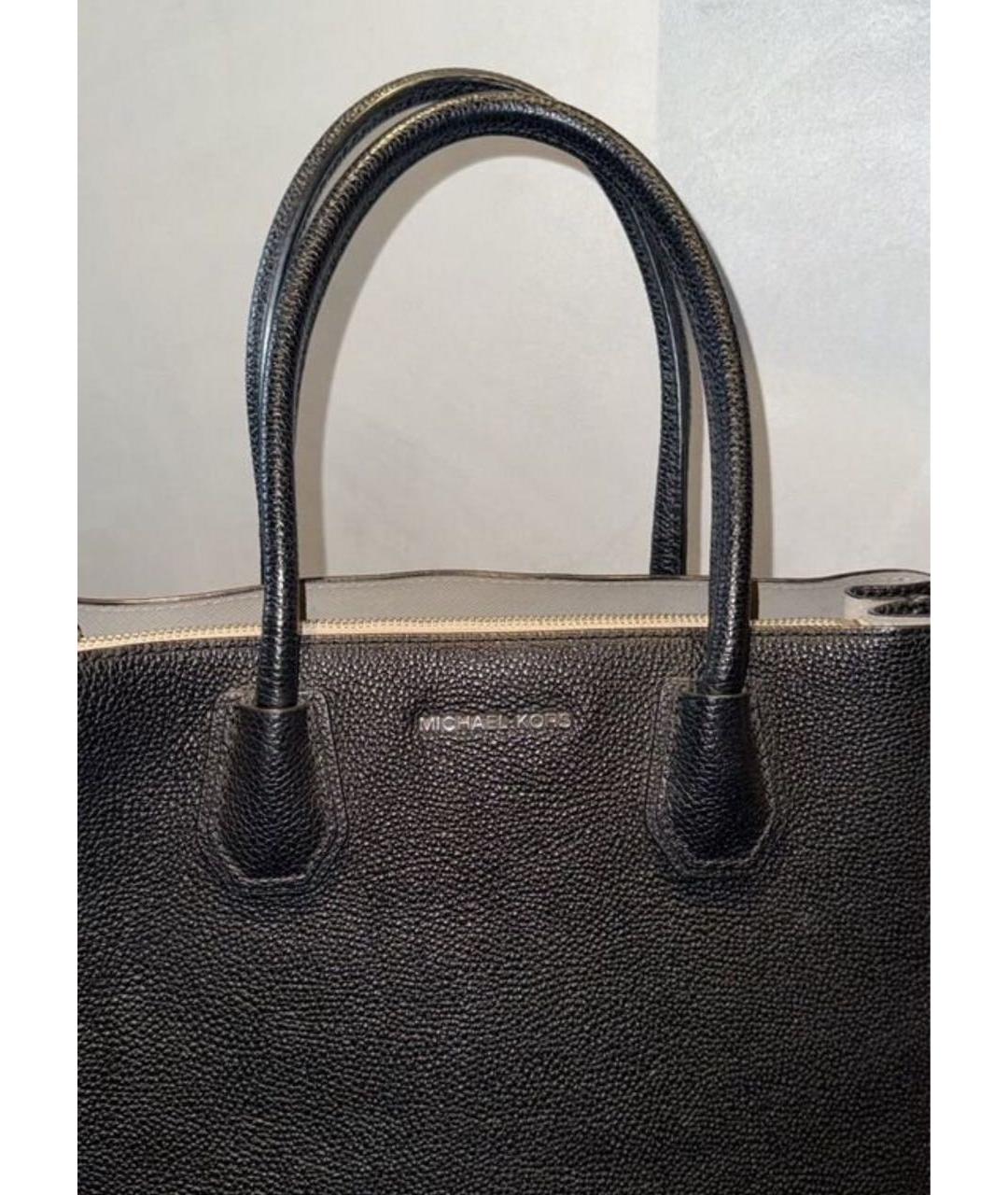 MICHAEL KORS Черная кожаная сумка с короткими ручками, фото 6