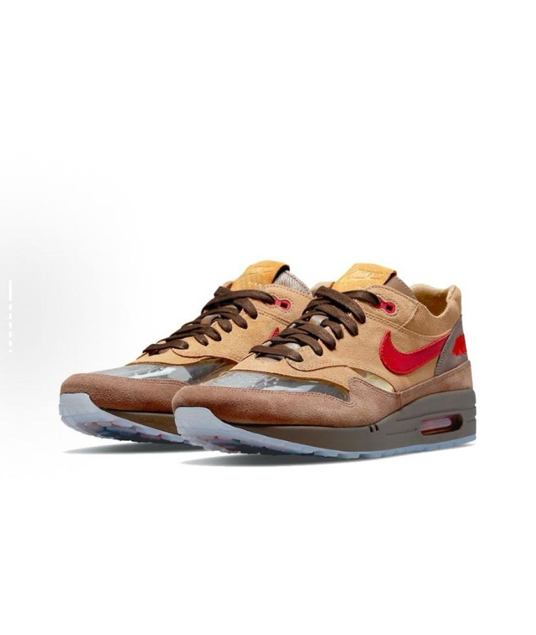 NIKE Коричневые замшевые кроссовки, фото 3