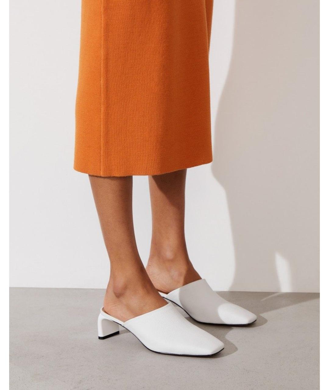 12 STOREEZ Белые кожаные мюли, фото 6