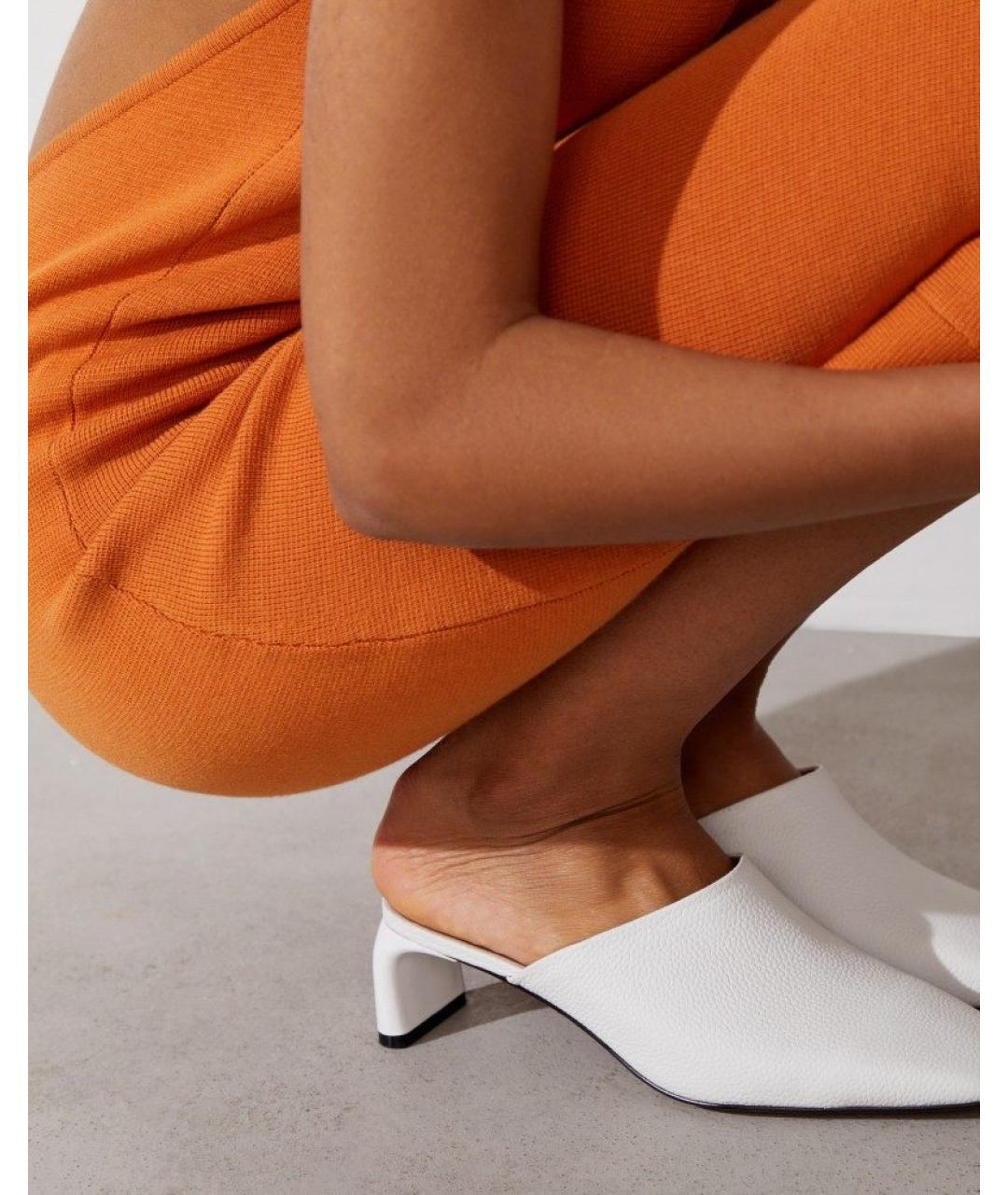 12 STOREEZ Белые кожаные мюли, фото 9