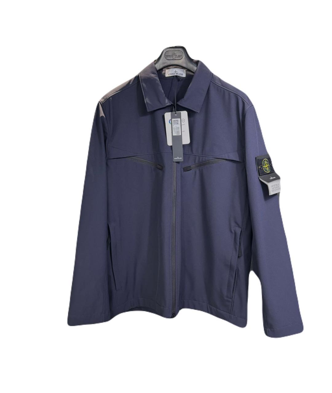 STONE ISLAND Темно-синяя полиэстеровая куртка, фото 7