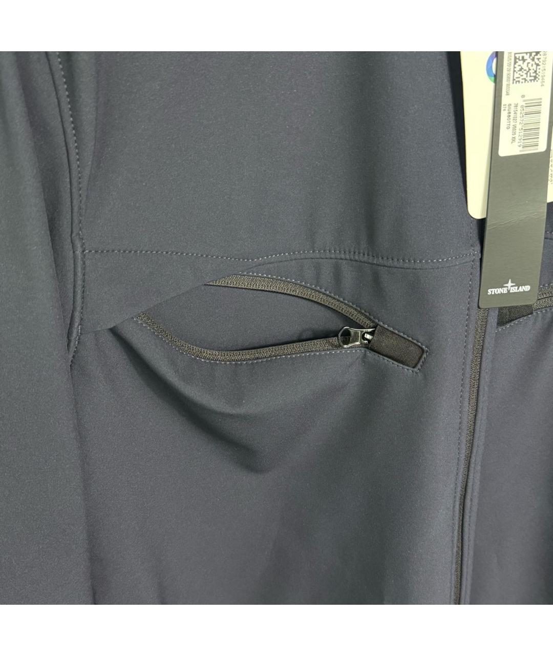 STONE ISLAND Темно-синяя полиэстеровая куртка, фото 5