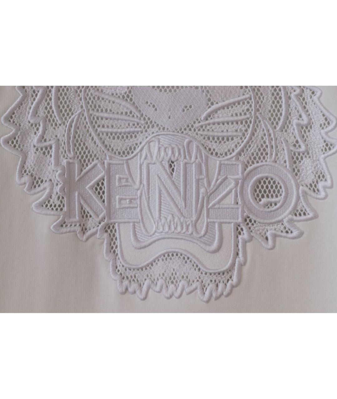 KENZO Белое хлопковое повседневное платье, фото 5