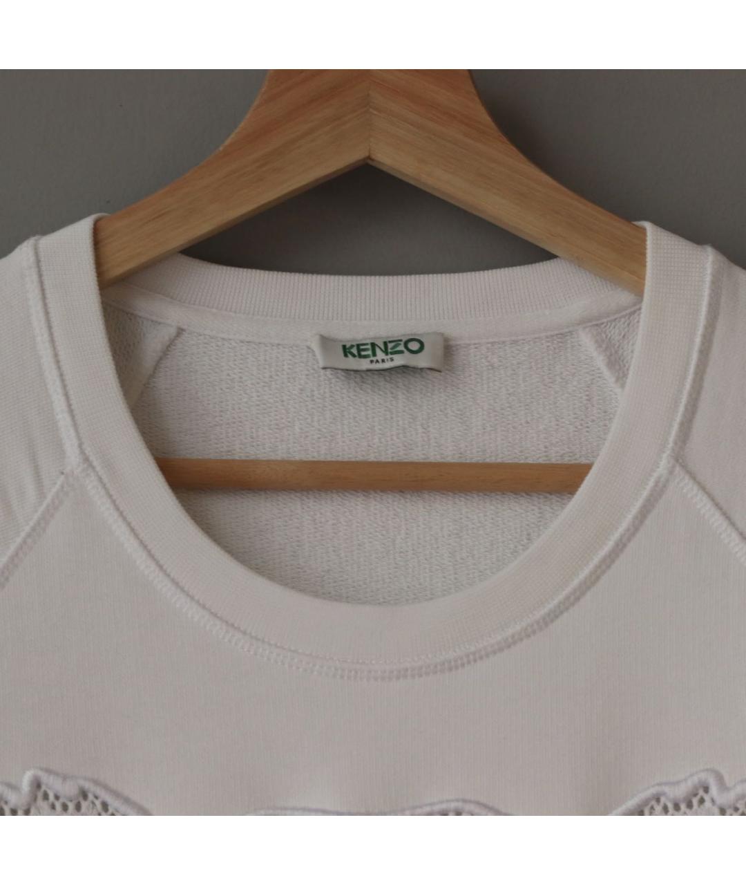 KENZO Белое хлопковое повседневное платье, фото 3
