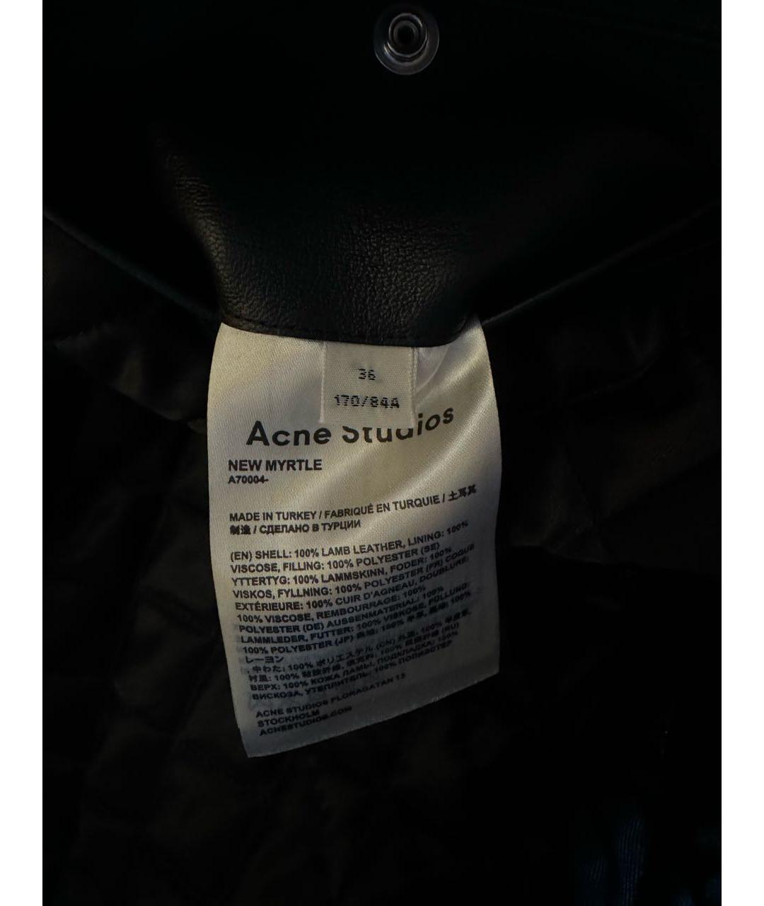 ACNE STUDIOS Черная кожаная куртка, фото 3