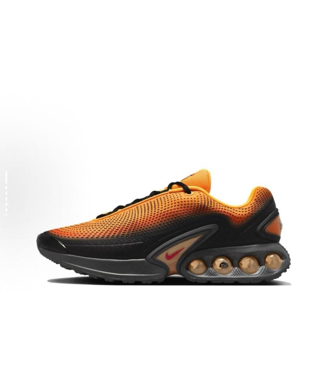 NIKE Оранжевое текстильные кроссовки, фото 2