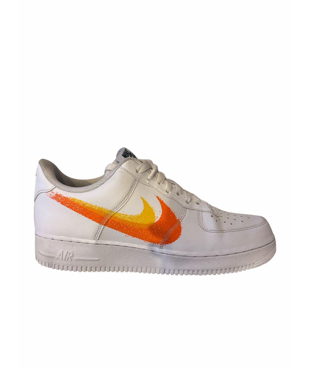 NIKE Белые кожаные низкие кроссовки / кеды, фото 1