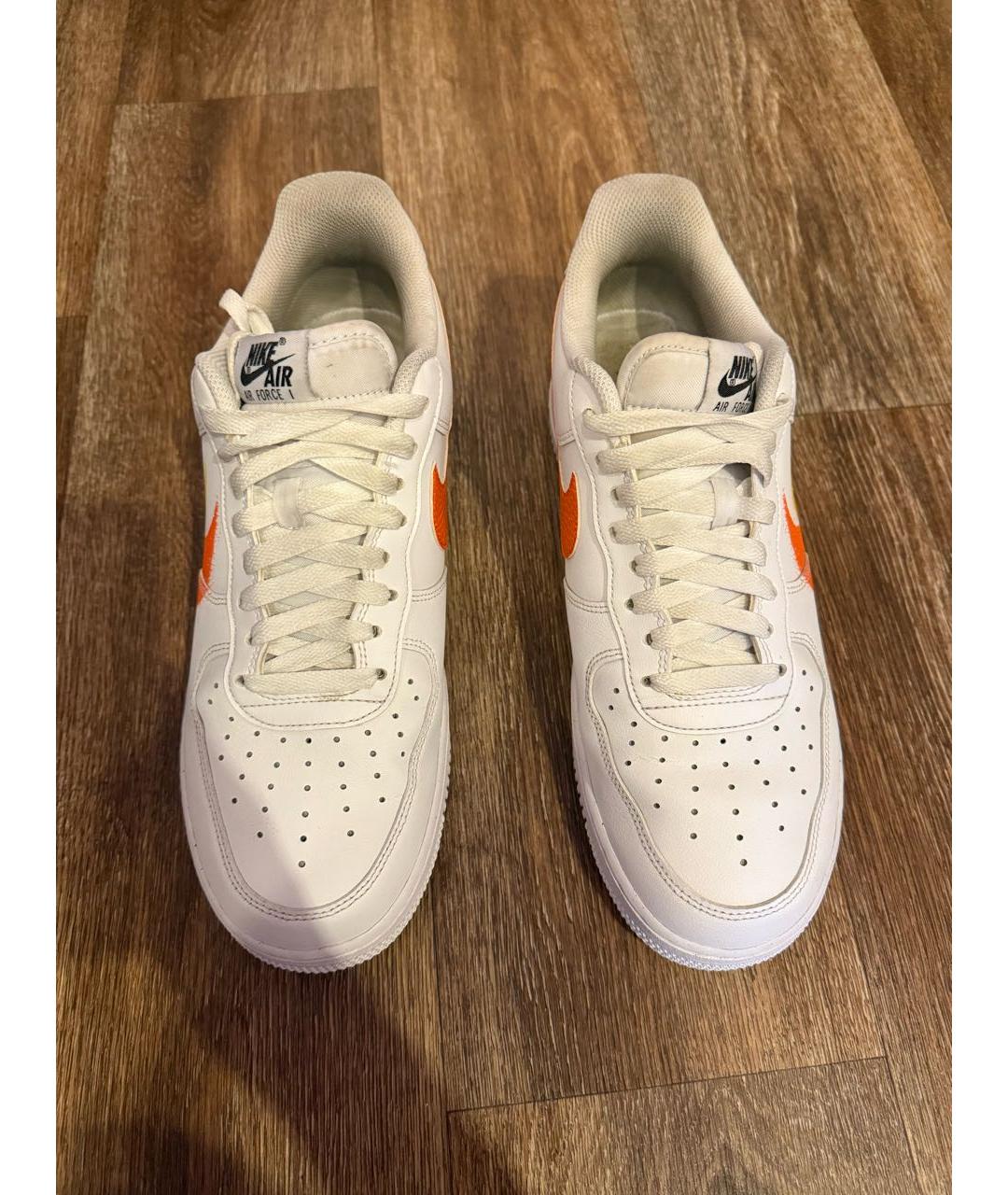NIKE Белые кожаные низкие кроссовки / кеды, фото 2