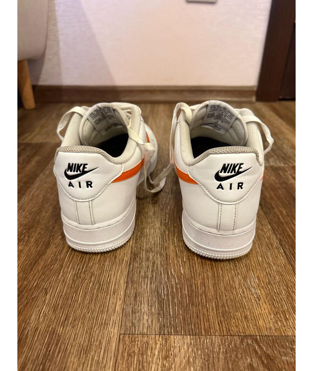 NIKE Белые кожаные низкие кроссовки / кеды, фото 4