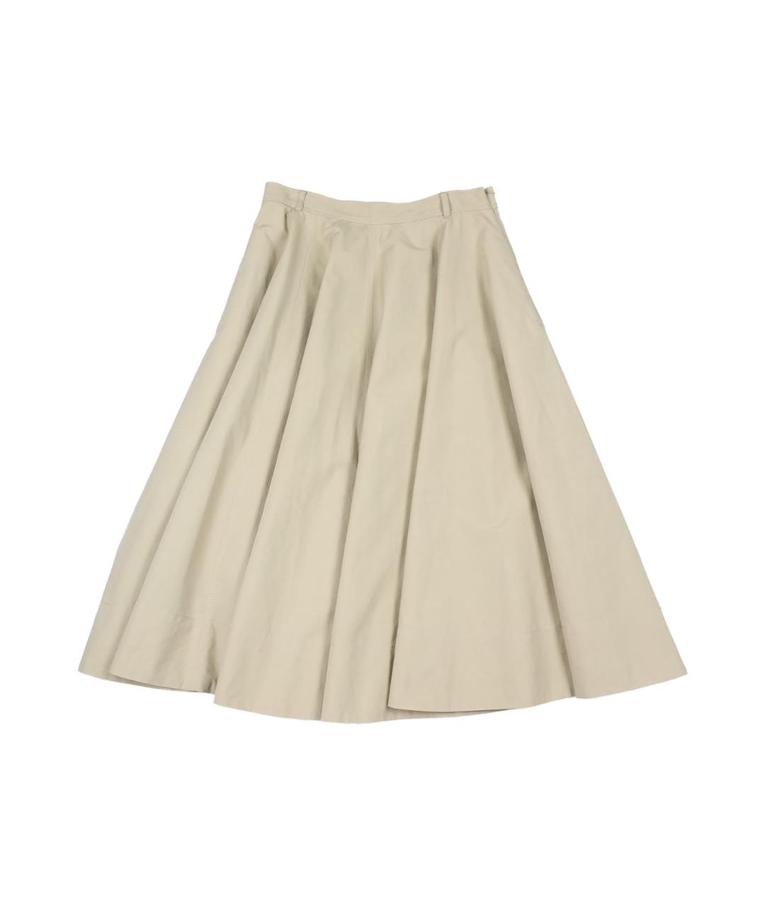 WEEKEND MAX MARA Бежевая хлопковая юбка миди, фото 1