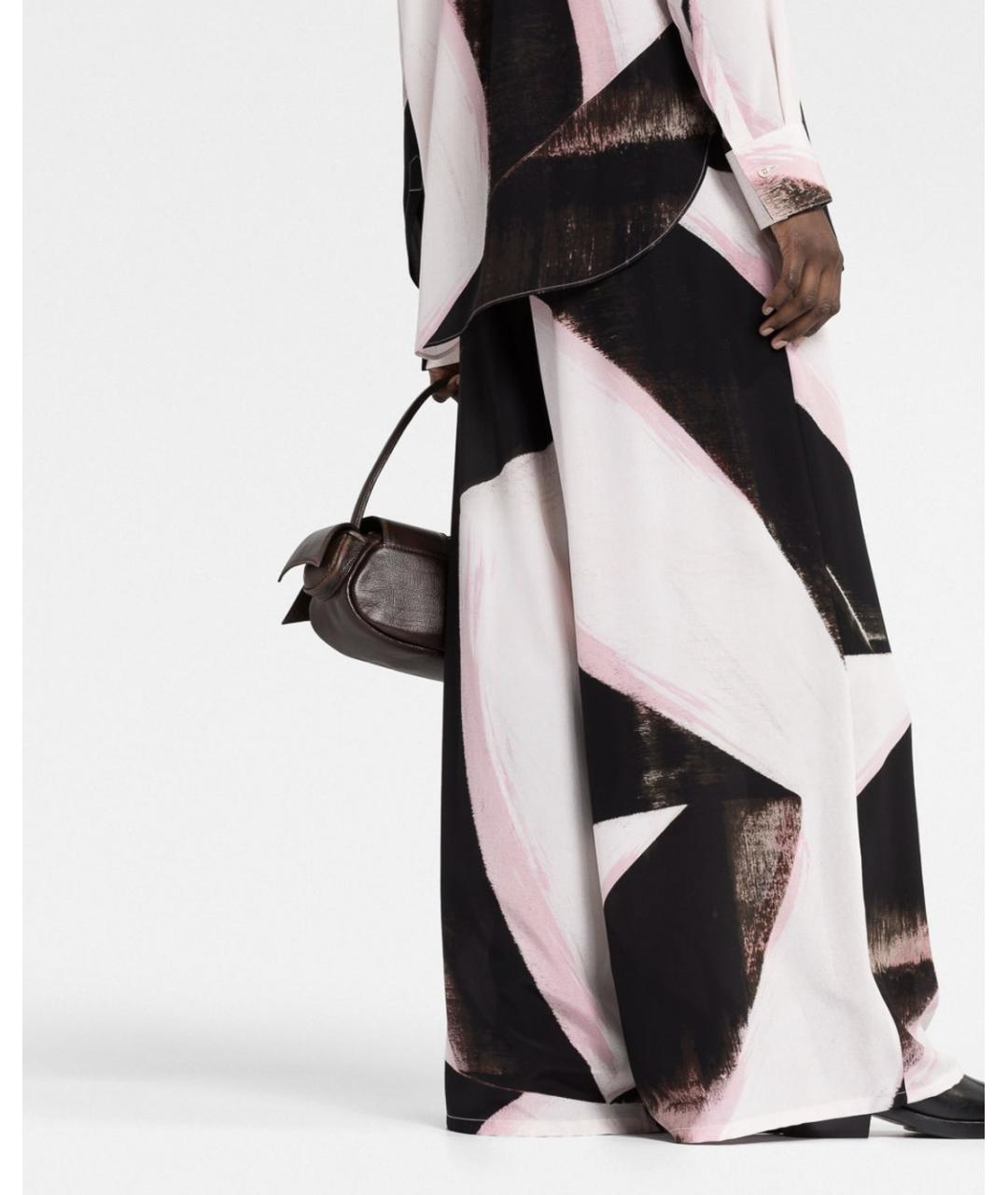 ALEXANDER MCQUEEN Черные шелковые прямые брюки, фото 2