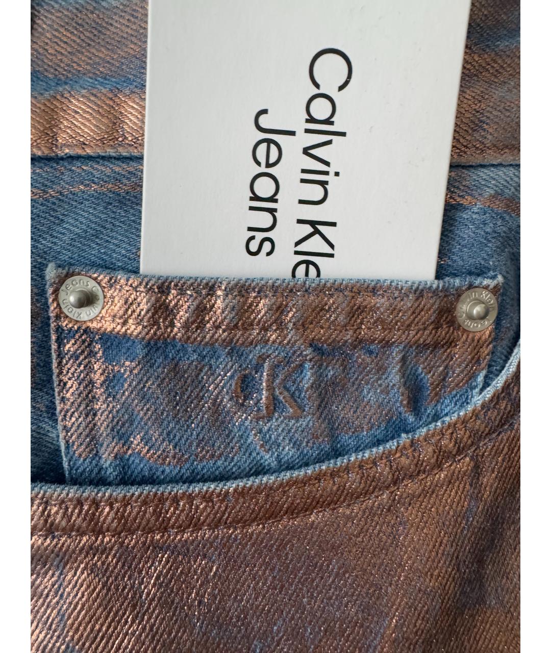 CALVIN KLEIN Хлопковые прямые джинсы, фото 6