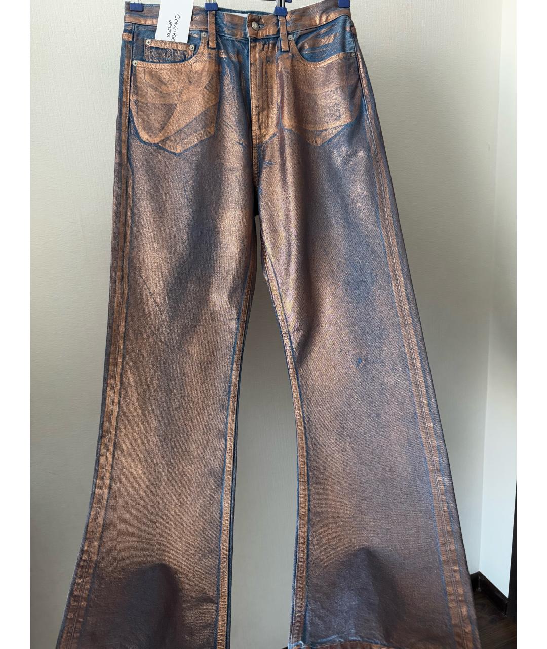 CALVIN KLEIN Хлопковые прямые джинсы, фото 3