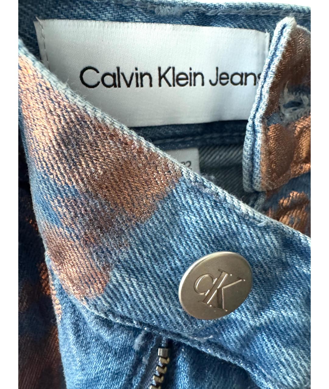 CALVIN KLEIN Хлопковые прямые джинсы, фото 4