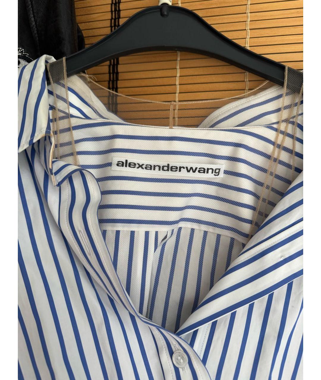 ALEXANDER WANG Голубое хлопковое платье, фото 4