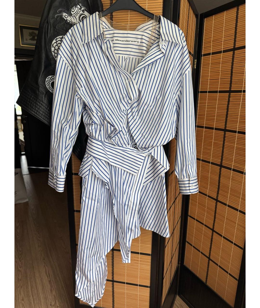 ALEXANDER WANG Голубое хлопковое платье, фото 3