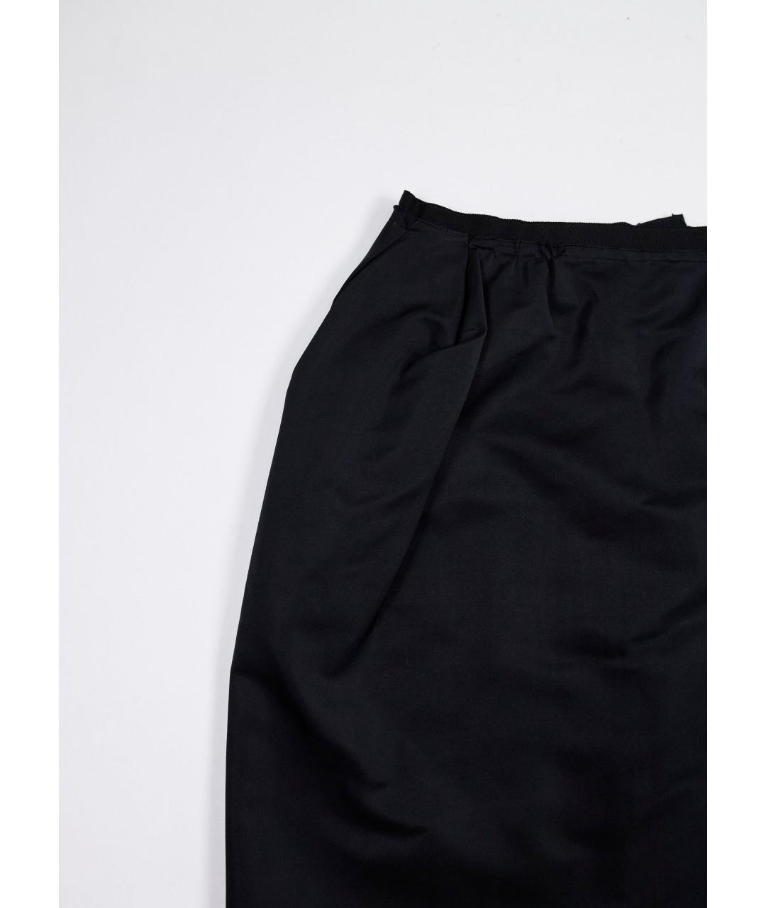 LANVIN Черная хлопковая юбка мини, фото 4