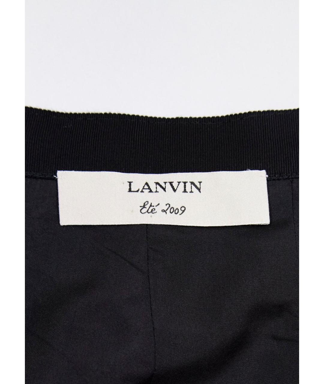LANVIN Черная хлопковая юбка мини, фото 5
