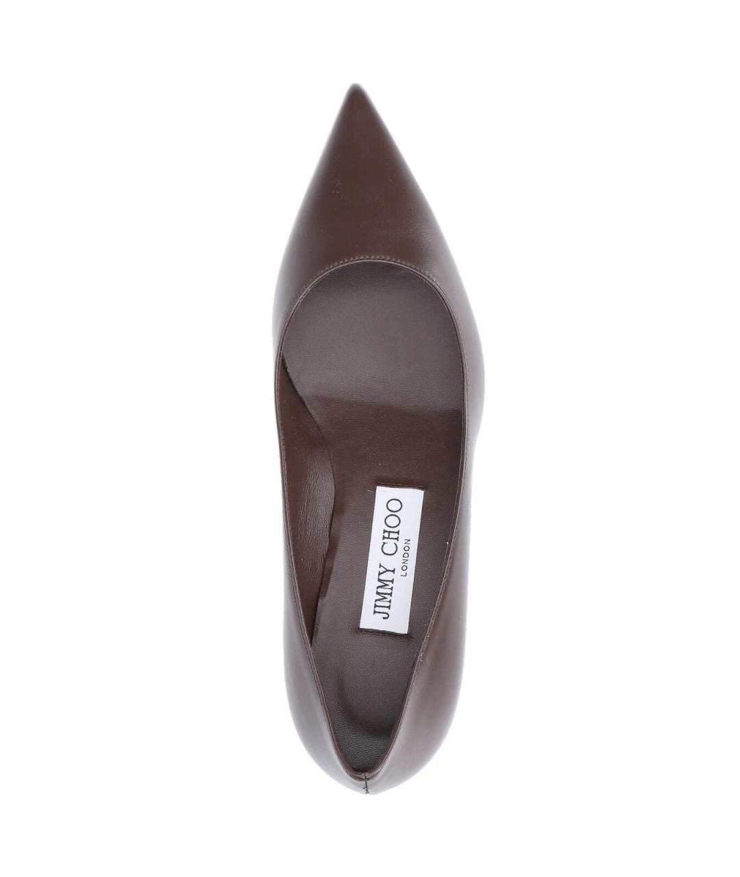 JIMMY CHOO Коричневые кожаные туфли, фото 5
