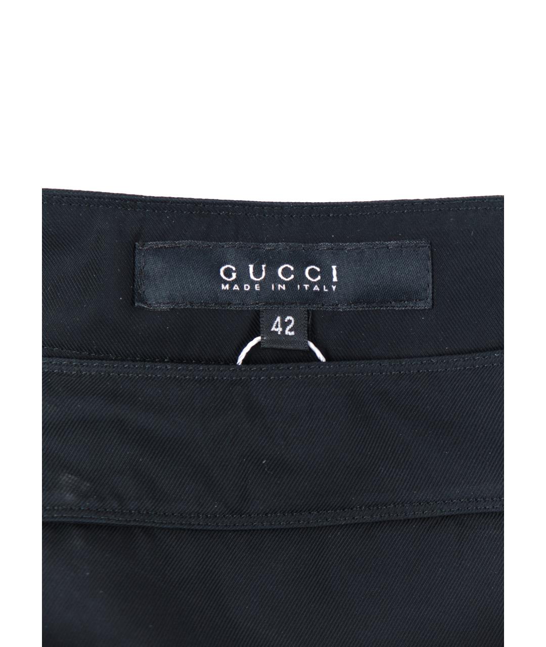 GUCCI Черная вискозная юбка миди, фото 8