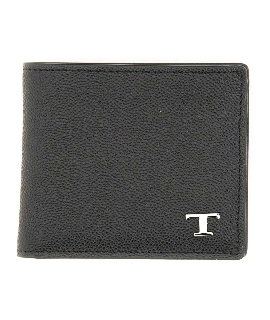TOD'S Черный кожаный кошелек, фото 1