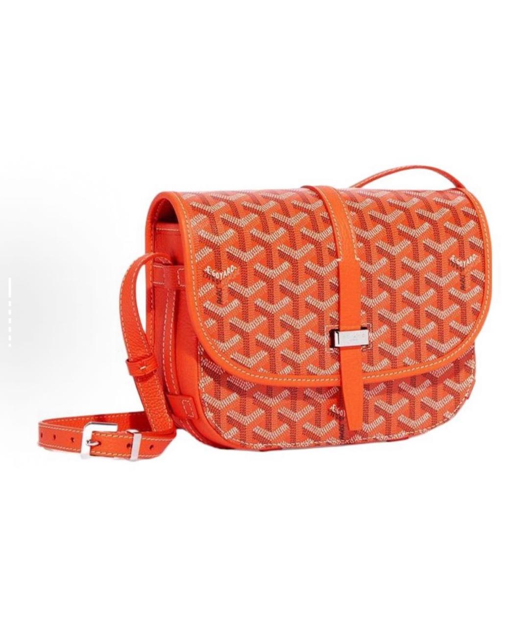 GOYARD Оранжевая кожаная сумка на плечо, фото 7