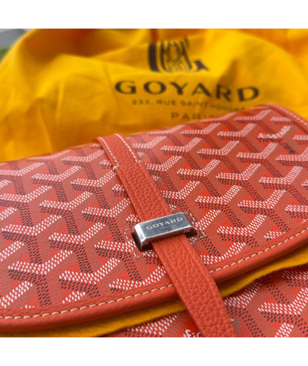 GOYARD Оранжевая кожаная сумка на плечо, фото 4
