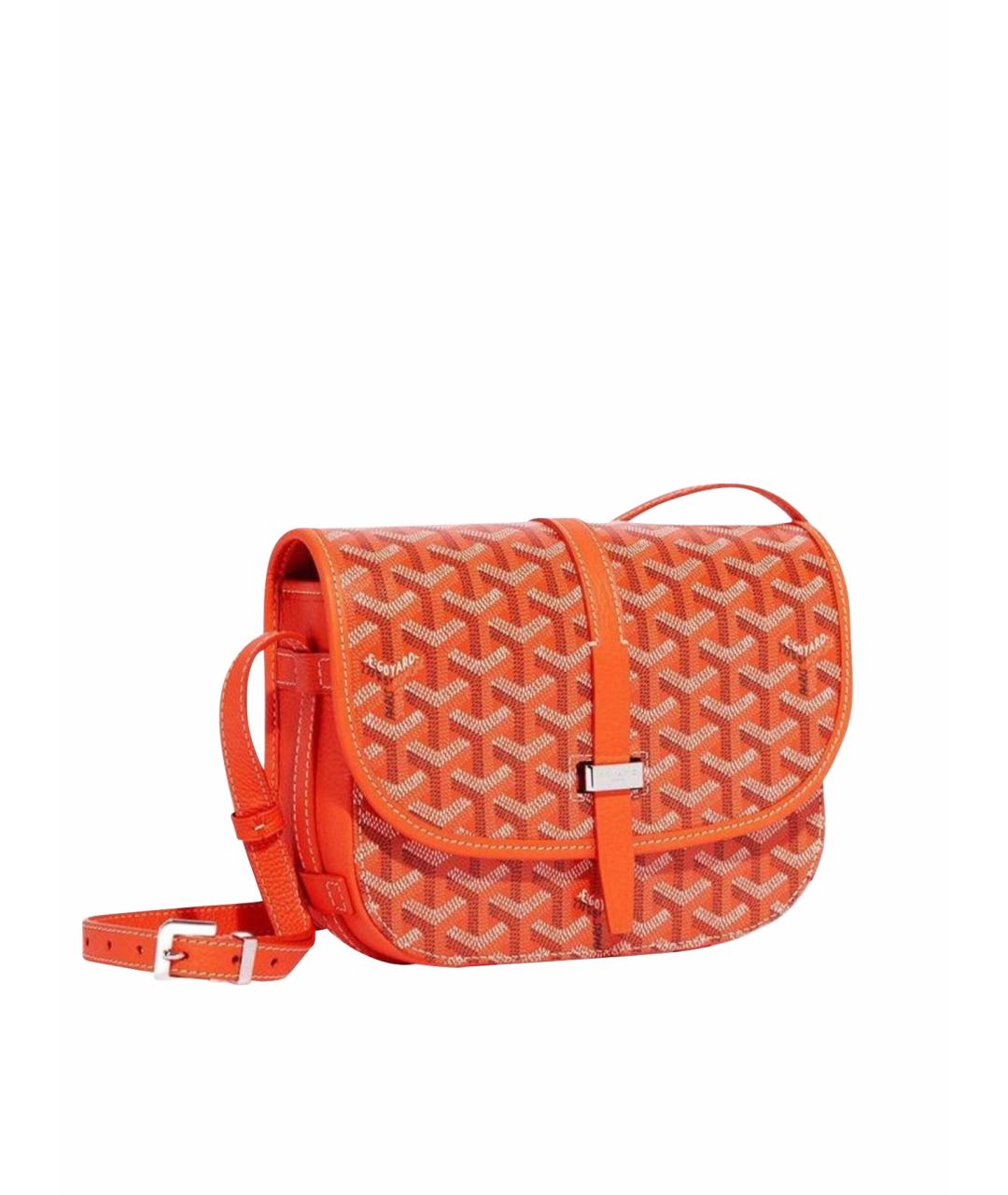 GOYARD Оранжевая кожаная сумка на плечо, фото 1