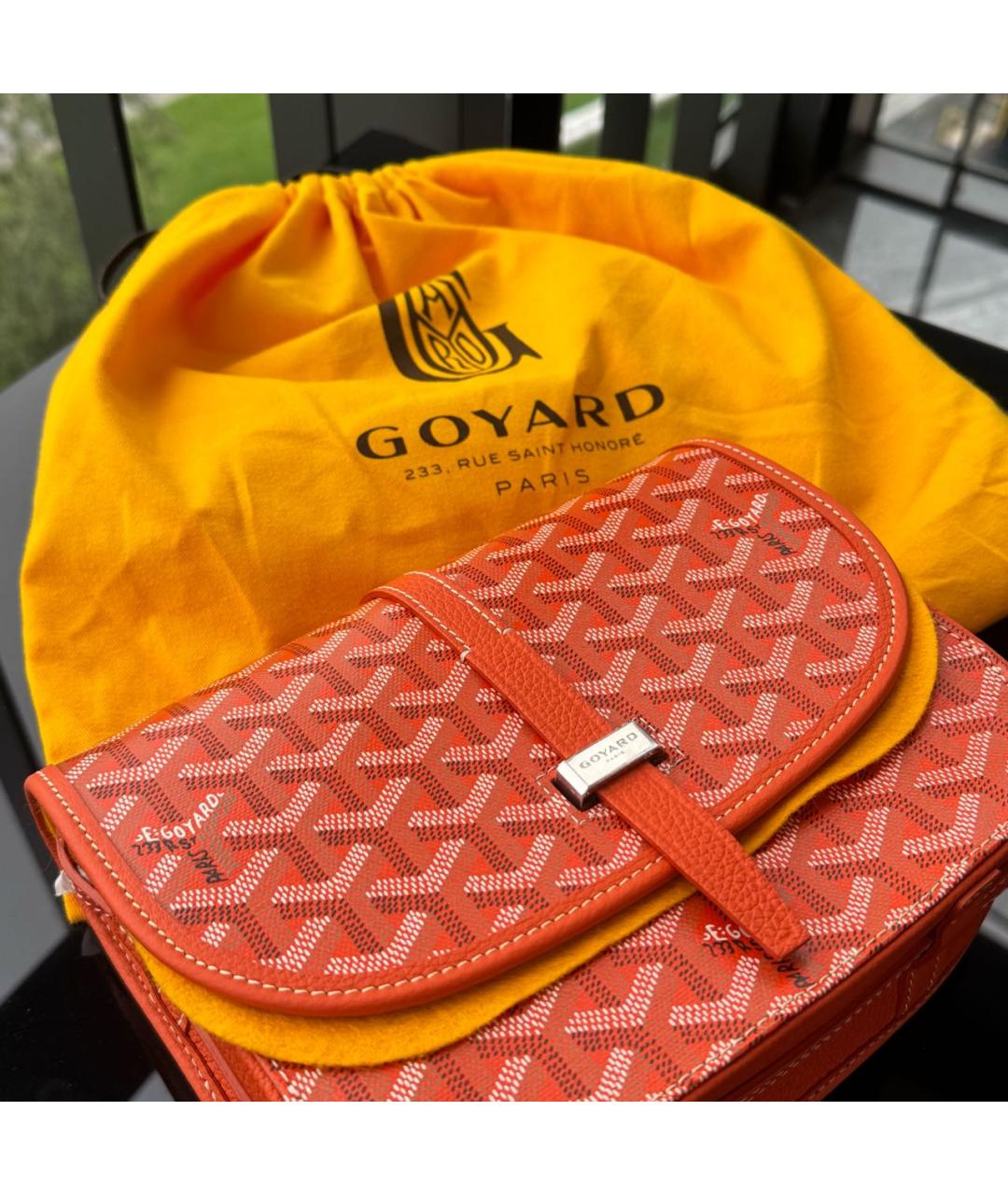 GOYARD Оранжевая кожаная сумка на плечо, фото 5