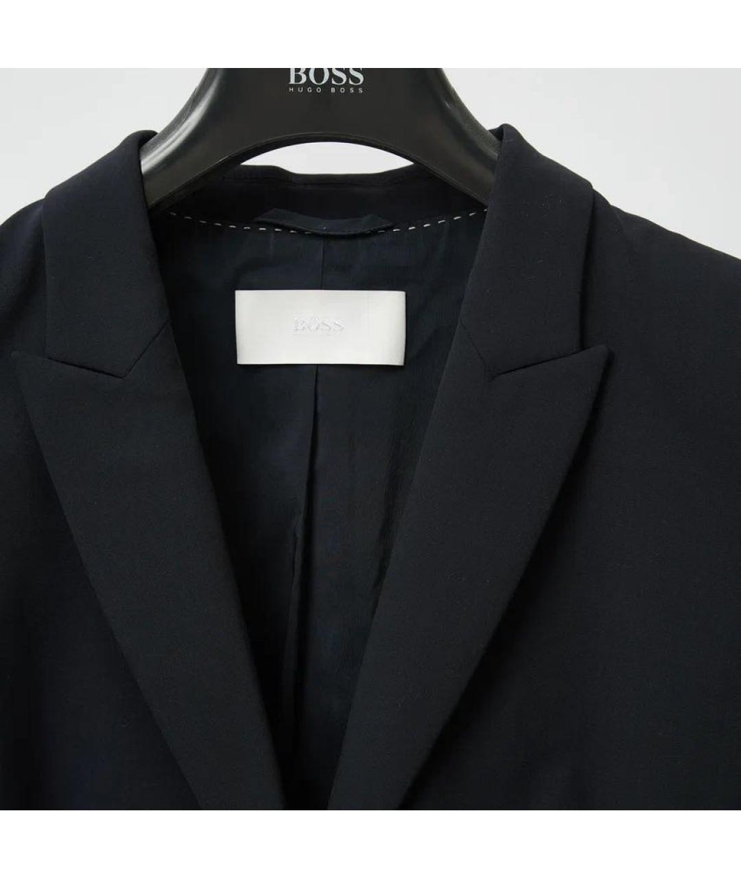 HUGO BOSS Темно-синий шерстяной костюм с брюками, фото 3
