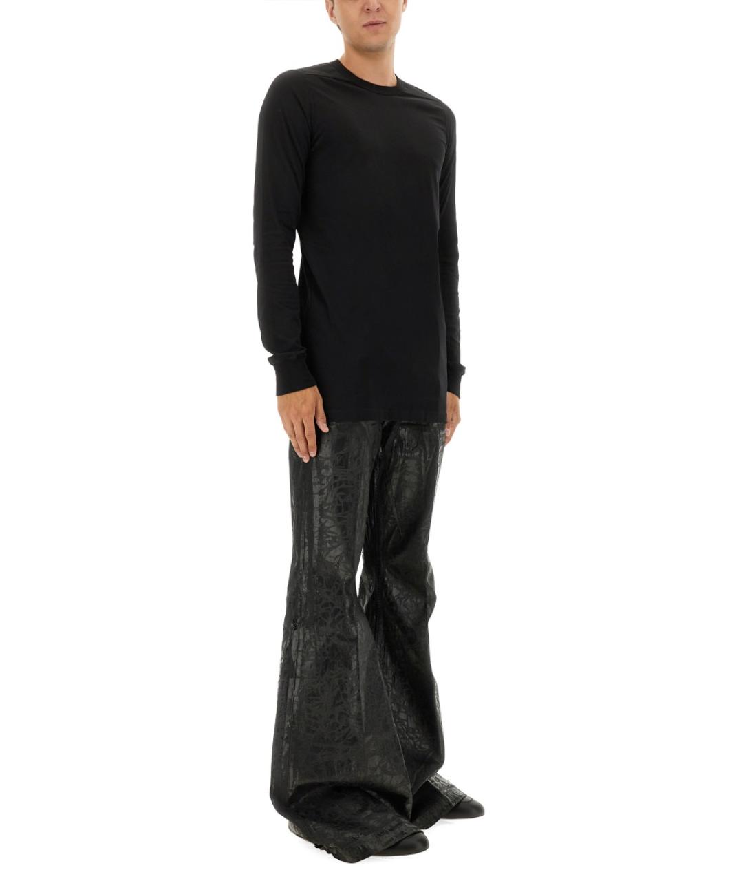 RICK OWENS Черные хлопковые прямые джинсы, фото 3